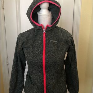 Columbia Girls Hoodie Grey Pink 14/16